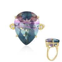 Anello in argento con Fluorite Bicolore