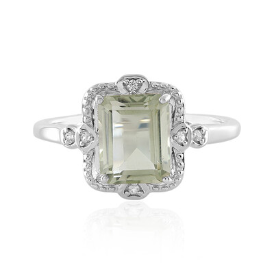 Anello in argento con Ametista Verde