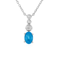 Collana in argento con Apatite Blu Neon