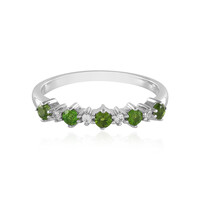 Anello in argento con Diopside Russo