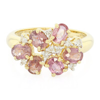 Anello in oro con Zaffiro Padparadscha (non riscaldato) (AMAYANI)