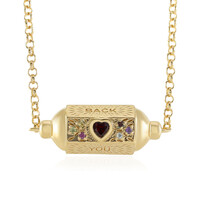 Collana in argento con Granato Mozambico