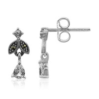 Orecchini in argento con Topazio Bianco