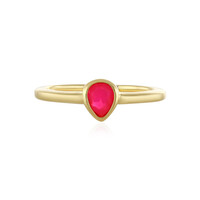 Anello in argento con Opale Rosa dell'Etiopia