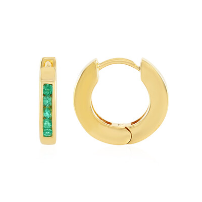 Orecchini in argento con Smeraldo Colombiano