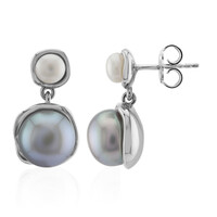 Orecchini in argento con Perla d'Acqua Dolce Argentata (TPC)