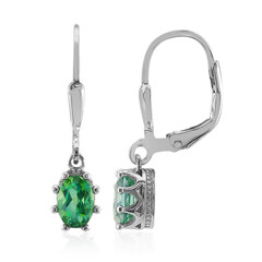 Orecchini in argento con Topazio Verde Farfalla