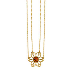 Collana in argento con Ambra Baltica