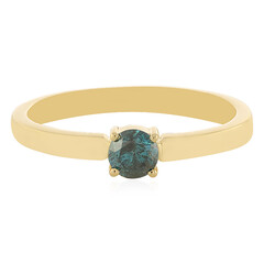 Anello in argento con Diamante Blu I3