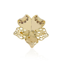 Anello in argento con Diamante Champagne I3