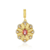 Ciondolo in argento con Tormalina Rosa Nigeriana