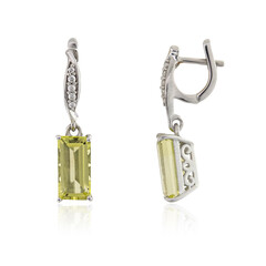Orecchini in argento con Quarzo Ouro Verde
