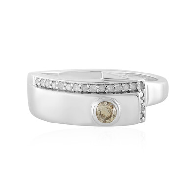 Anello in argento con Diamante Champagne I4