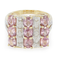 Anello in oro con Zaffiro Padparadscha (non riscaldato) (AMAYANI)