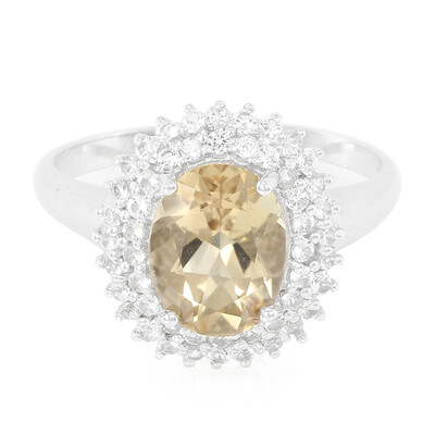 Anello in argento con Quarzo Champagne