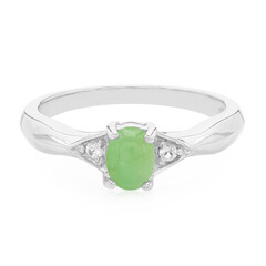 Anello in argento con Crisoprasio Imperiale