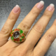 Anello in argento con Ametista Verde (Adela Silber)