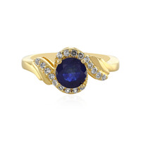 Anello in argento con Zaffiro Blu del Madagascar