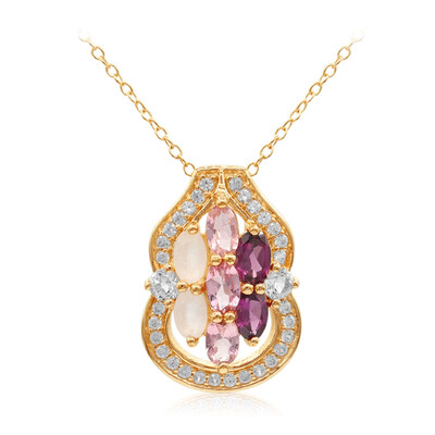 Collana in argento con Rodolite