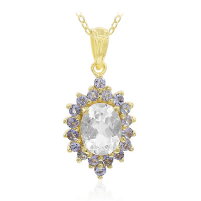 Collana in argento con Topazio Bianco