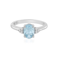 Anello in argento con Topazio Blu Cielo