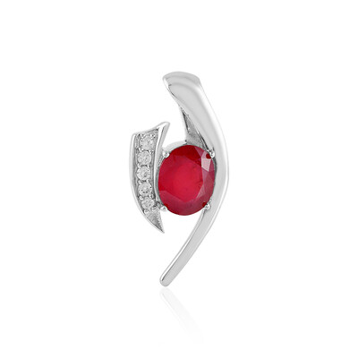 Ciondolo in argento con Rubino Bemainty (MONOSONO COLLECTION)