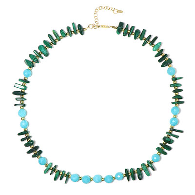 Collana in argento con Amazzonite (Riya)