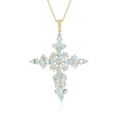 Collana in argento con Topazio Blu Cielo