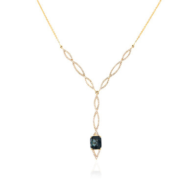 Collana in oro con Spinello Blu Cobalto Luc Yen (de Melo)