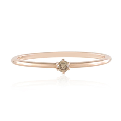 Anello in oro con Diamante Champagne SI1