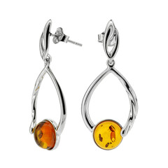 Orecchini in argento con Ambra Baltica
