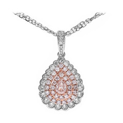 Collana in oro con Diamante Rosa I1 (CIRARI)
