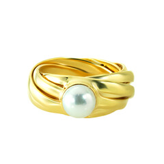 Anello in oro con Perla Akoya (de Melo)