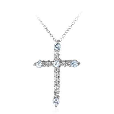 Collana in argento con Topazio Blu Cielo