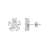 Orecchini in argento con Topazio Bianco