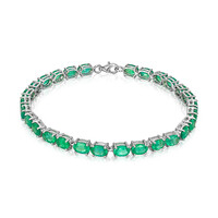 Bracciale in argento con Smeraldo Zambia
