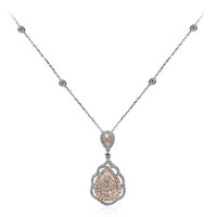 Collana in oro con Diamante Rosa I1 (CIRARI)