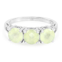 Anello in argento con Prehnite
