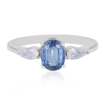 Anello in argento con Cianite del Nepal