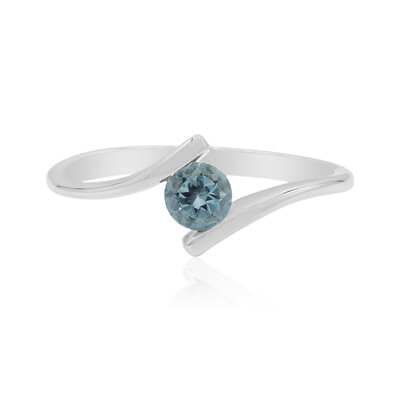 Anello in argento con Topazio Blu Londra