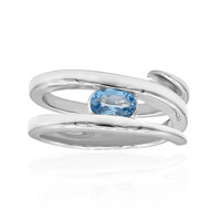 Anello in argento con Topazio Blu Svizzero (TPC)