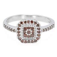 Anello placcato in platino con Diamante Fancy