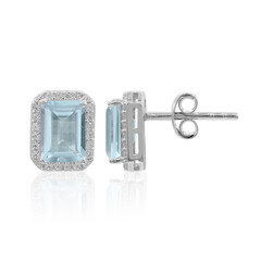 Orecchini in argento con Topazio Blu Cielo