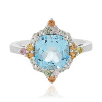 Anello in argento con Topazio Blu Cielo