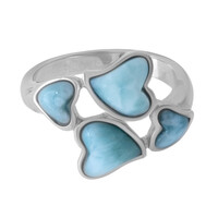 Anello in argento con Larimar