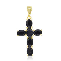 Ciondolo in argento con Zaffiro Nero