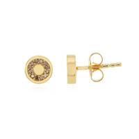Orecchini in argento con Diamante Cioccolato I3