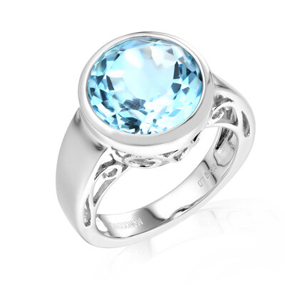 Anello in argento con Topazio Blu Cielo (MONOSONO COLLECTION)