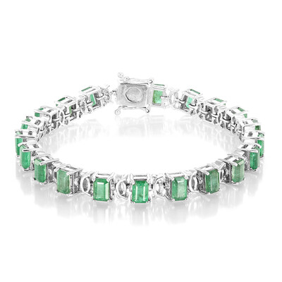 Bracciale in argento con Smeraldo Zambia