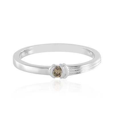 Anello in argento con Diamante Champagne I3
